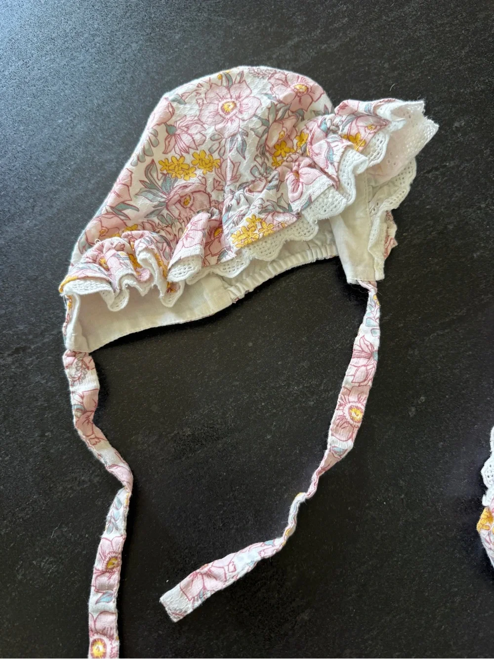 Joie Floral Ruffle Diaper Cover Set - Pink & Yellow